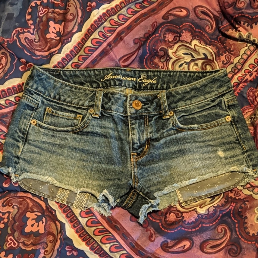 American eagle denim shorts Levi's Y2K shortie tie dye